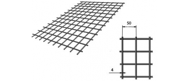 Сетка сварная (дорожная) 50х50х4мм 1х2м купить с доставкой в Петрово